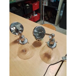 PAIRE D’APPLIQUES MÉTAL...