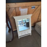 VITRINE MURALE BOIS ECRU 1 PORTE MIROIR 