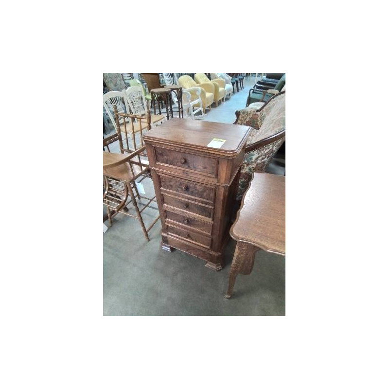 CHEVET NAPOLÉON III 3 TIROIRS 1 PORTE