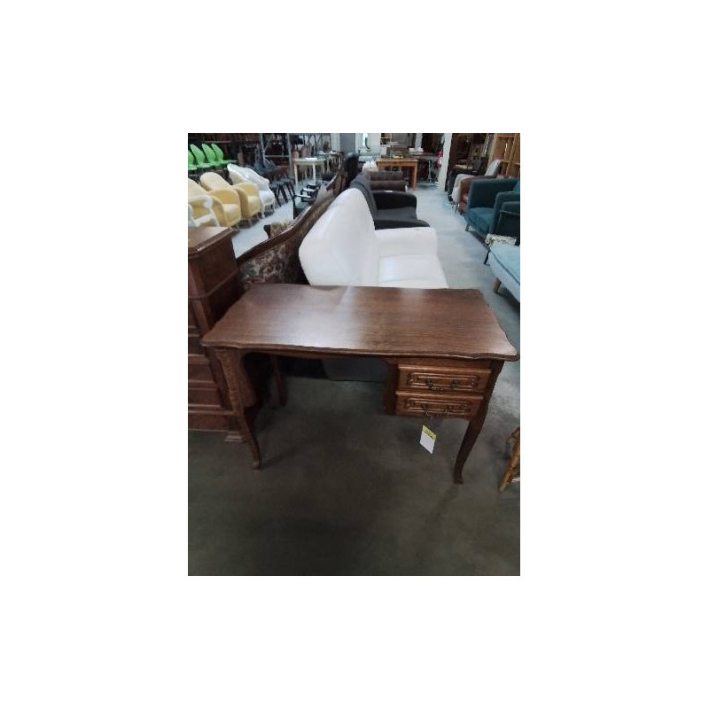 BUREAU RECTANGULAIRE BOSI CHANTOURNÉ 2 TIROIRS STYLE RÉGENCE 