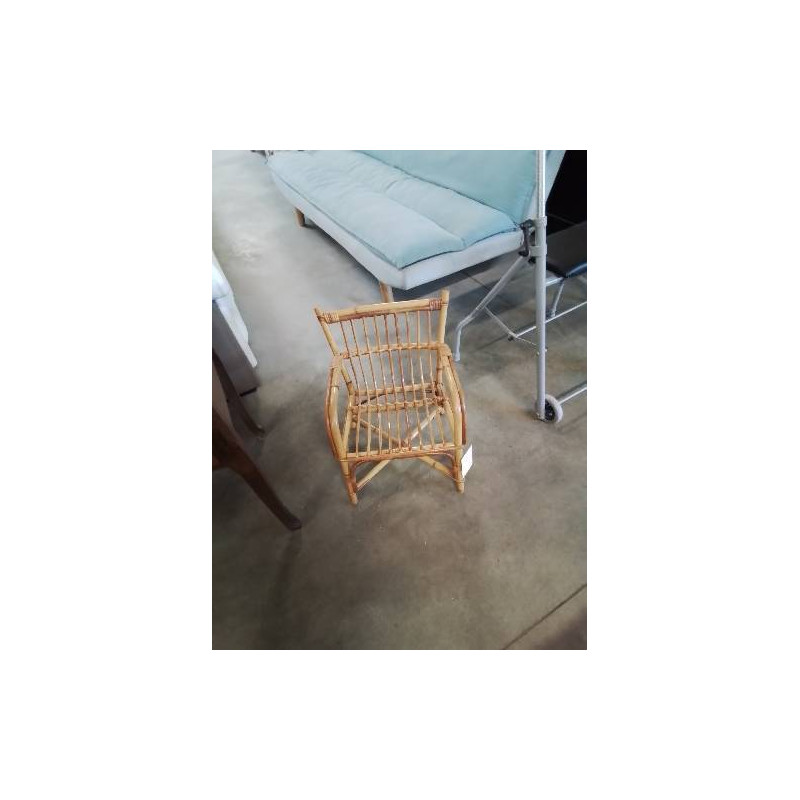 FAUTEUIL ENFANT ROTIN ANNÉES 60