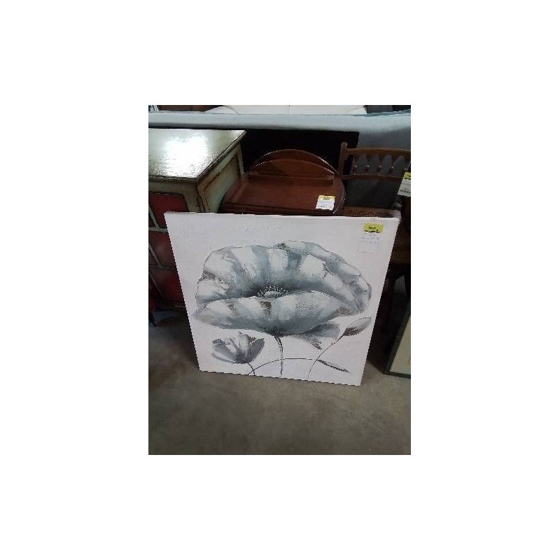 CADRE ECRU TAUPE FLEURS