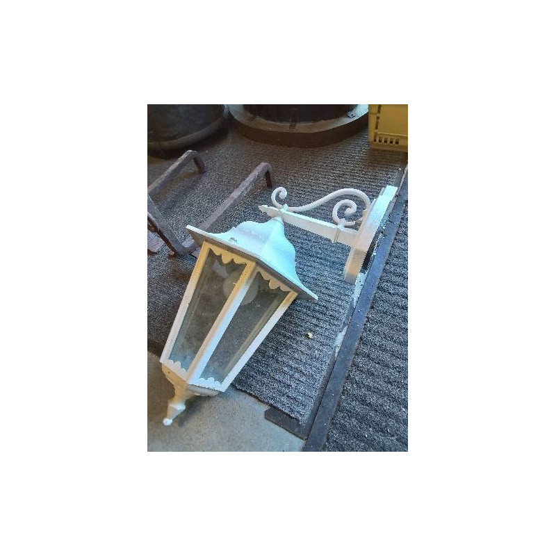 APPLIQUE MURAL D’EXTÉRIEUR FER FORGÉ BLANC