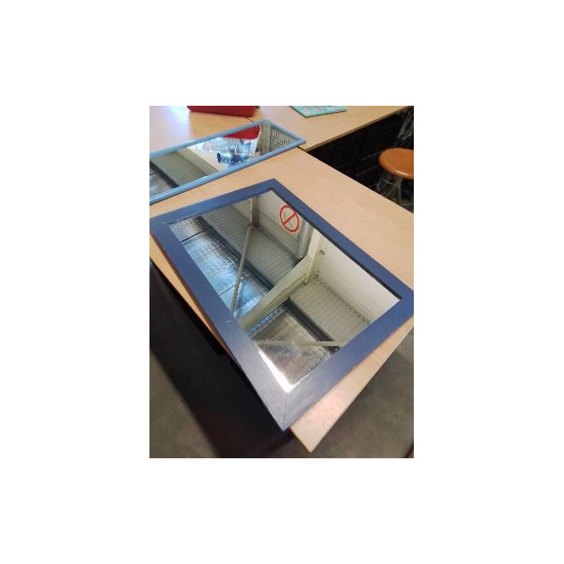 MIROIR RECTANGULAIRE BOIS PEINT BLEU