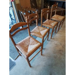 4 CHAISES DE CUISINE BOIS...