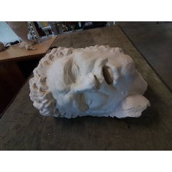 BUSTE D’ATELIER PLATRE A L ANTIQUE 