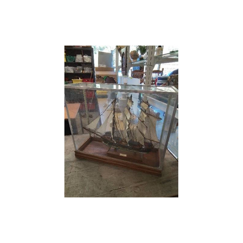 MAQUETTE VOILIER FRAGATA SIGLO XVIII SOUS VERRE