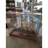 MAQUETTE VOILIER FRAGATA SIGLO XVIII SOUS VERRE
