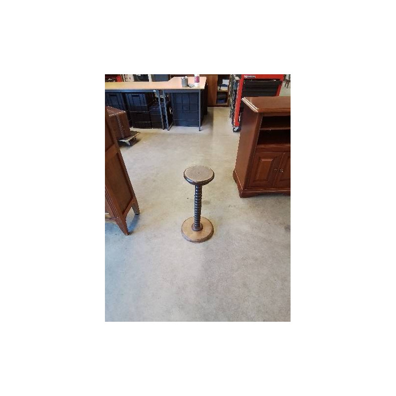 SELLETTE RONDE BOIS  A COLONNE TORSADEE 