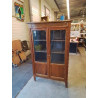 BIBLIOTHÈQUE MOULUREE 2 PORTES VITRÉES STYLE DIRECTOIRE 