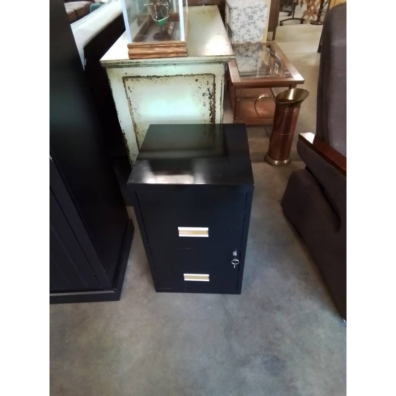 CLASSEUR MÉTALLIQUE 2 TIROIRS NOIR