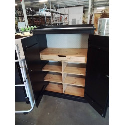 COMMODE 2 PORTES BOIS NOIR