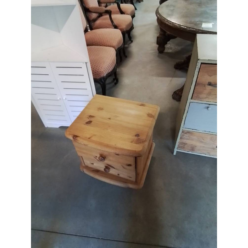 CHEVET PIN 2 TIROIRS 