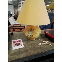 LAMPE BOULE CÉRAMIQUE JAUNE...