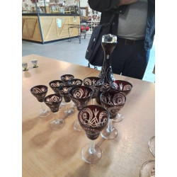 CARAFE ET 11 VERRES CRISTAL...