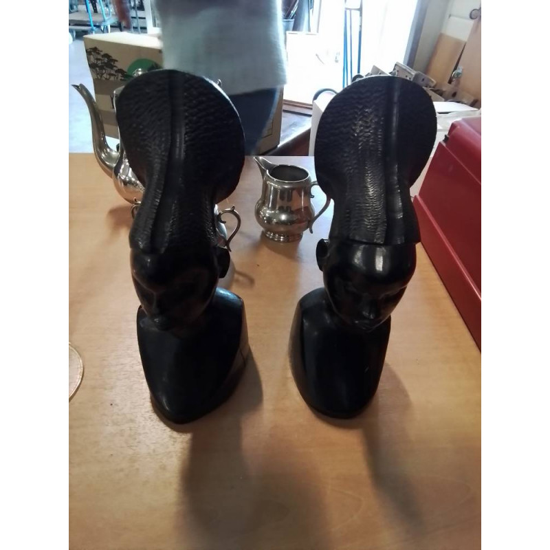 SCULPTURE BUSTE AFRICAINE EBENE