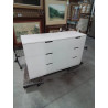 COMMODE BOIS BLANC 6 TIROIRS