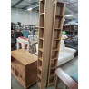 BIBLIOTHÈQUE COLONNE BOIS CLAIR 8 NICHES 