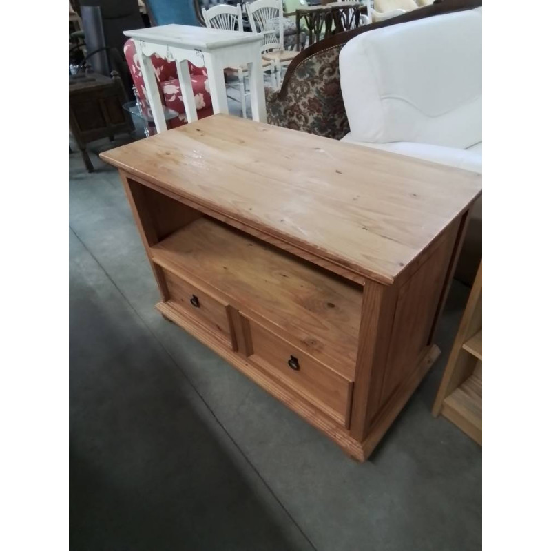 MEUBLE TV PIN 1 NICHE 2 TIROIRS 