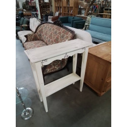 CONSOLE BOIS PEINT ECRU 2...