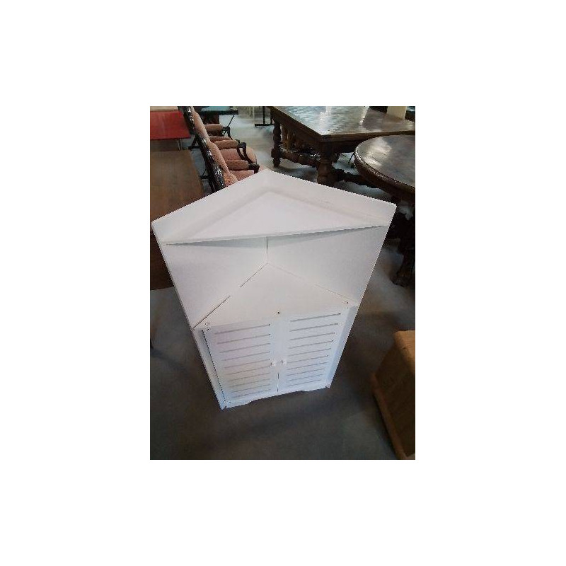 ENCOIGNURE BOIS BLANC 2 PORTES 1 NICHE 