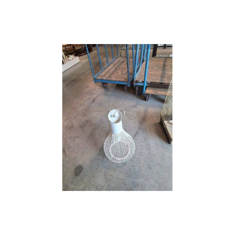 SUSPENSION MÉTAL BLANC FILAIRE 