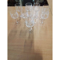 9 VERRES A PIED CRISTAL VAL...