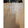 9 VERRES A PIED CRISTAL VAL ST LAMBERT