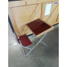 BUREAU D’ENFANT PLIANT MÉTAL GRKS BOIS ET SKAÏ ROUGE