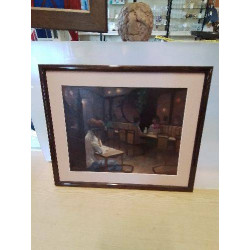 HUILE SUR PANNEAU SCENE DE...