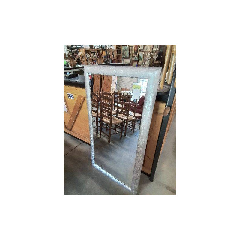 MIROIR RECTANGULAIRE BOIS ARGENTÉ 