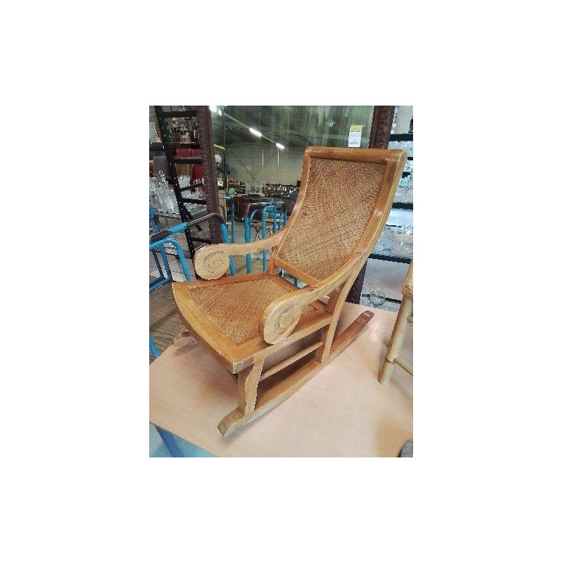 ROCKING CHAIR ENFANT BOIS ASSISE ET DOSSIER OSIER 