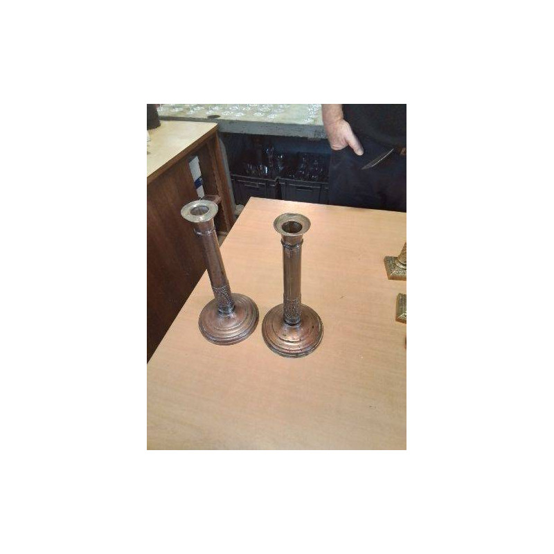 PAIRE DE BOUGEOIRS EPOQUE  EMPIRE CUIVRE