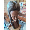 SCULPTURE BOIS BUSTE FEMME AFRICAINE