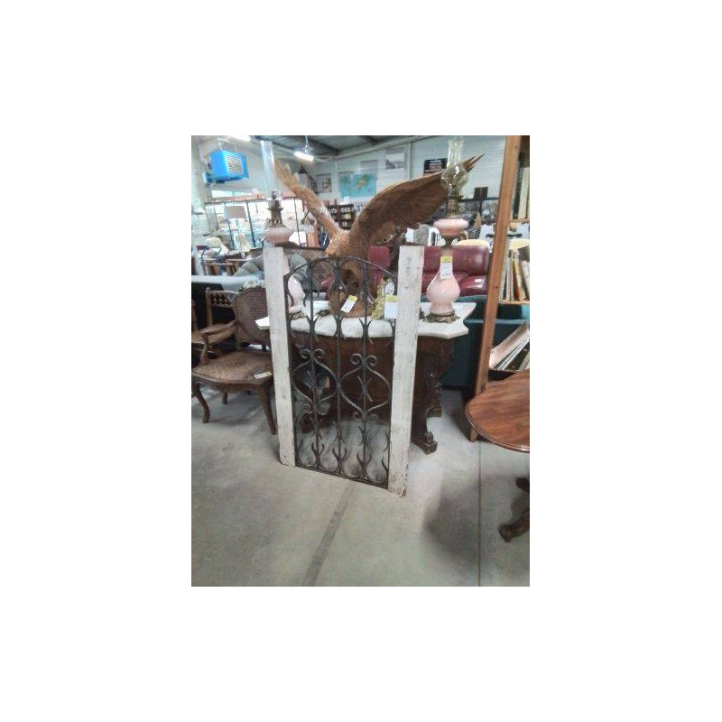 GRILLE CINTRÉE FORGÉ FIN XIXE DEBUT XXE 58X120