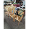 4 CHAISES BOIS CLAIR ASSISE AJOURÉ DOSSIER 3 BARREAUX 