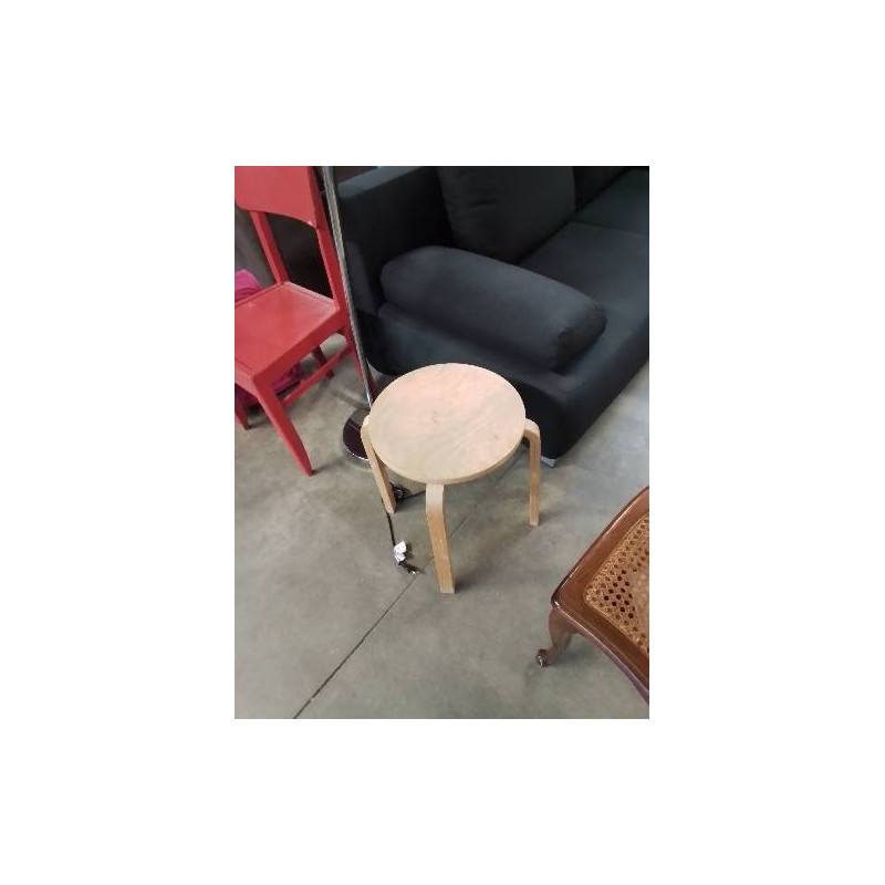 TABOURET ROND BOIS CLAIR
