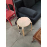 TABOURET ROND BOIS CLAIR