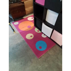 TAPIS ROSE COLORÉ 160X115CM