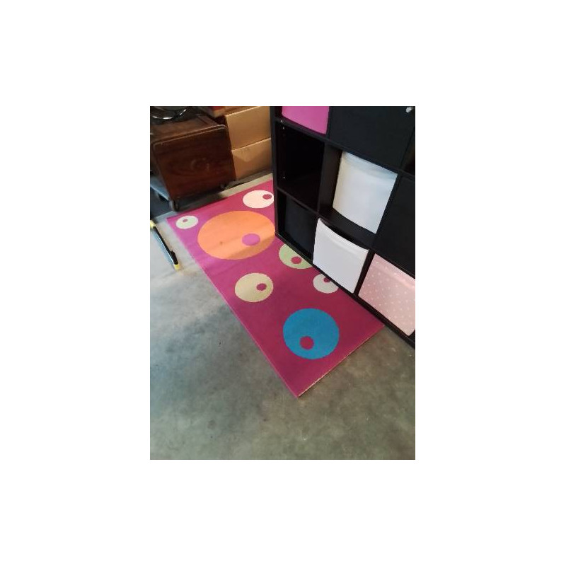 TAPIS ROSE COLORÉ 160X115CM