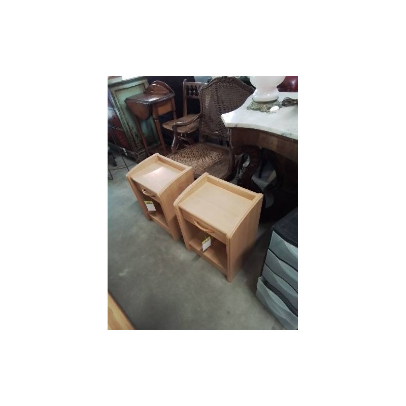 CHEVET BOIS CLAIR 1 TIROIR 1 NICHE