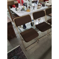 CHAISE PLIANTE MÉTAL DORÉ...