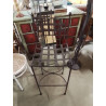 TABOURET DE BAR FER FORGÉ CHOCOLAT A CROISILLONS 