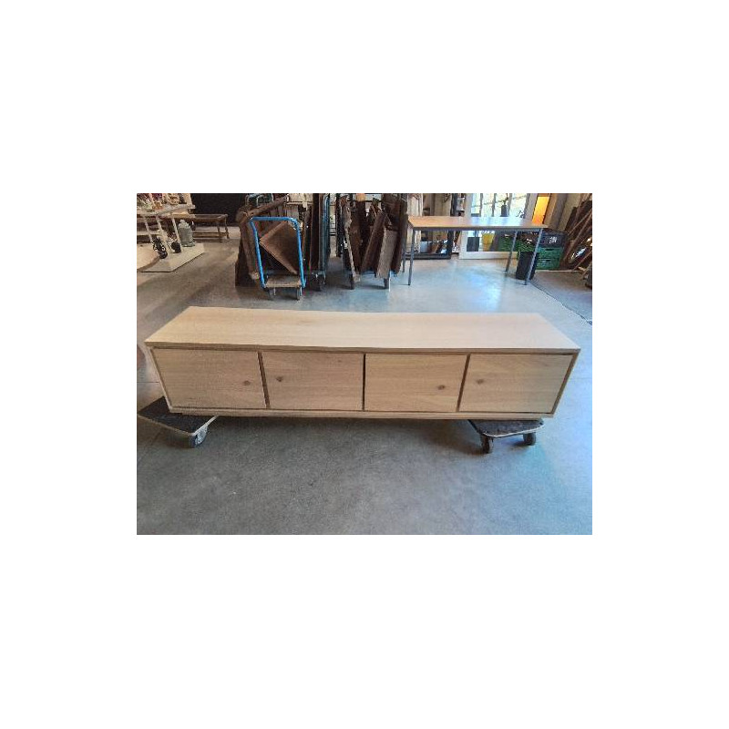 MEUBLE TV CHENE CLAIR  ALBIN 4 PORTES