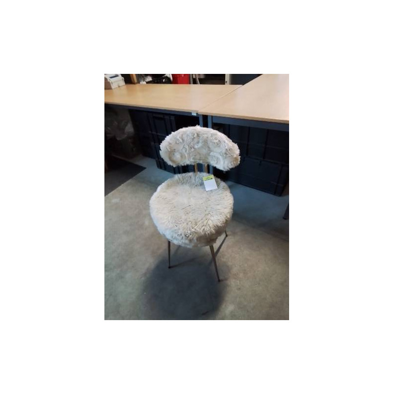 CHAISE MOUMOUTE PIETEMENT METAL DORÉ ANNÉES 70