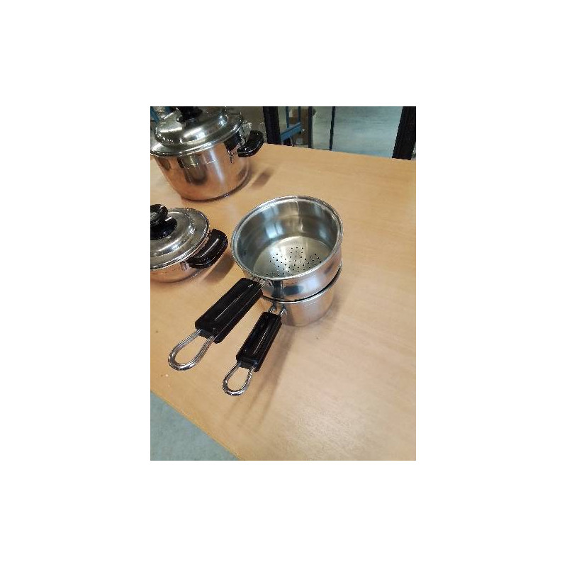 CASSEROLE THERMO DIFFUSEUR ACIER INOX UNIVERSAL COOK SYSTEM FRABOSK TOUS FEUX SAUF INDUCTION 