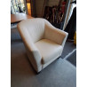 FAUTEUIL CLUB CUIR BEIGE STEINER 