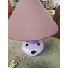 LAMPE CÉRAMIQUE AJOURÉE MAUVE GRAND AJ OCRE SILEA