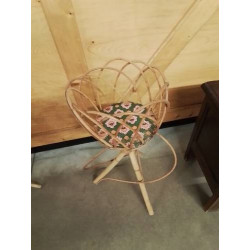 PORTE PLANTE ROTIN ANNÉES 50