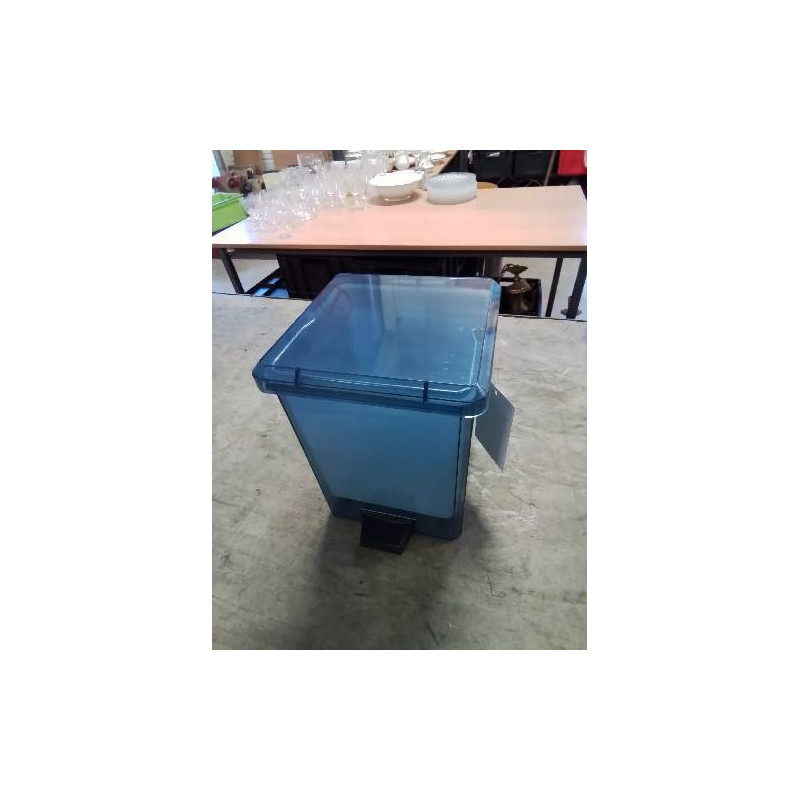 POUBELLE DE SALLE DE BAIN A PÉDALE RÉSINE BLEU